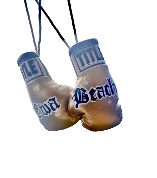 Custom Mini Boxing Gloves, Gold, Ewa Beach