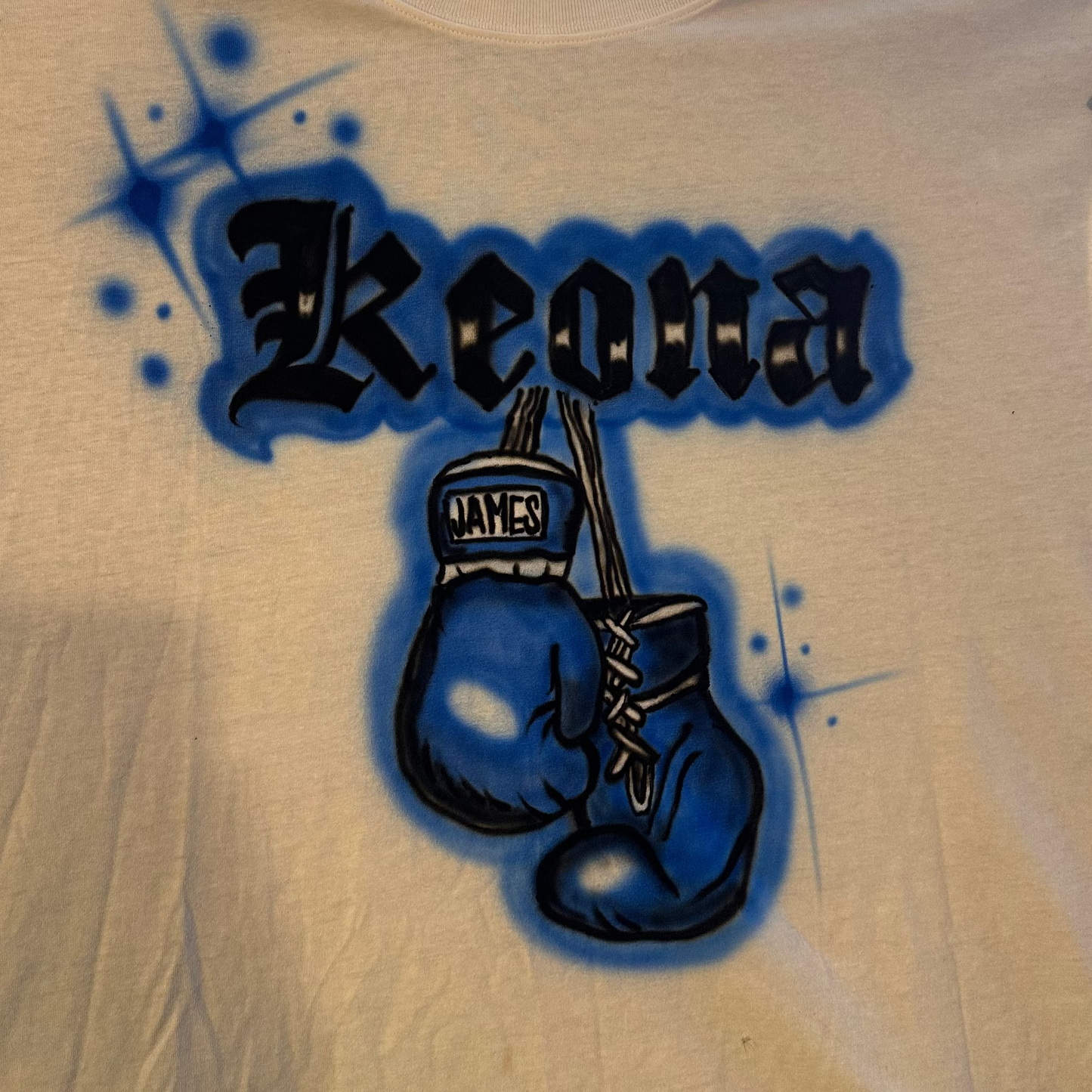Blue Airbrush T-Shirt, Keona