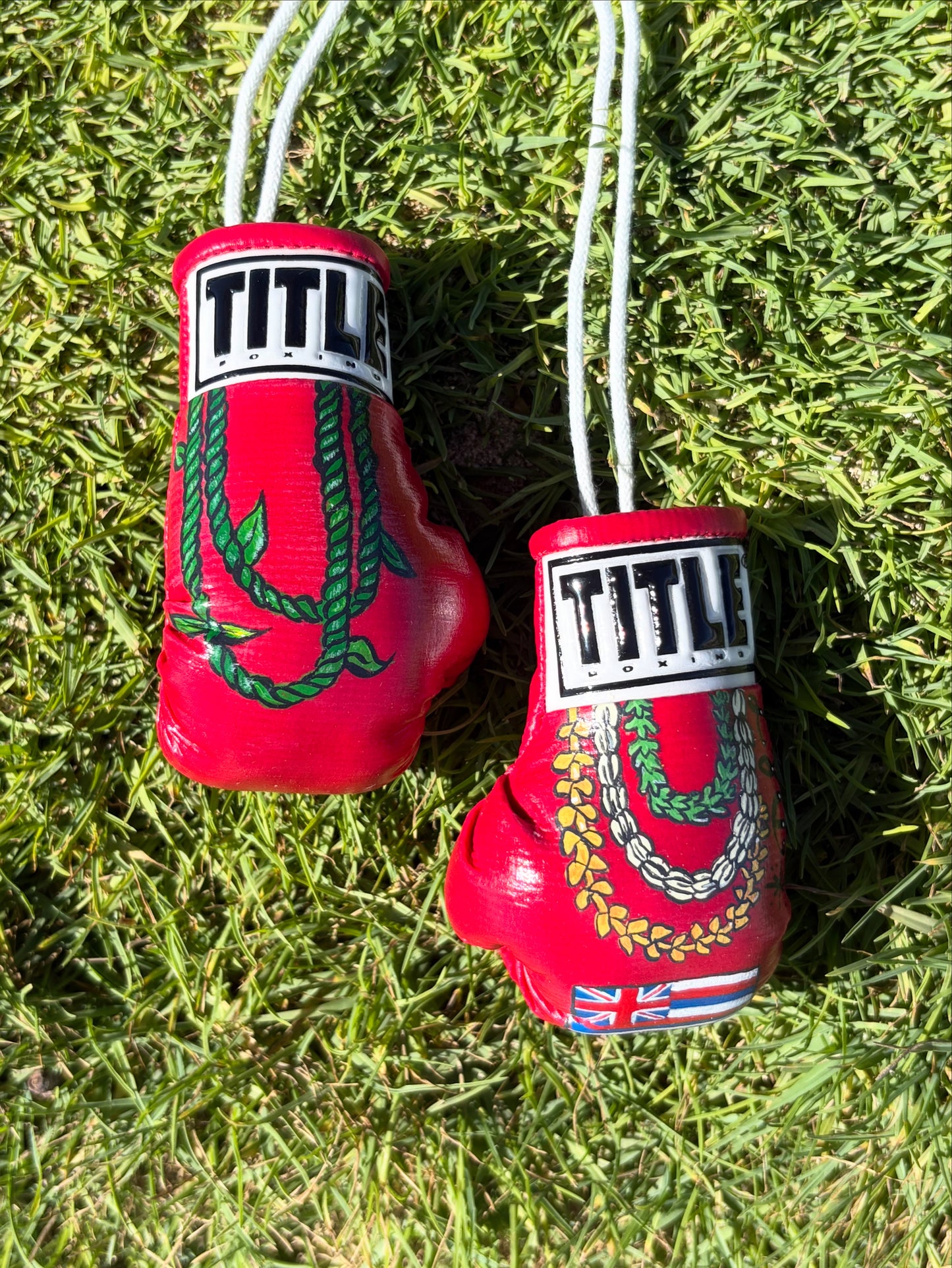 Custom Mini Boxing Gloves, Red, Hae Hawaii