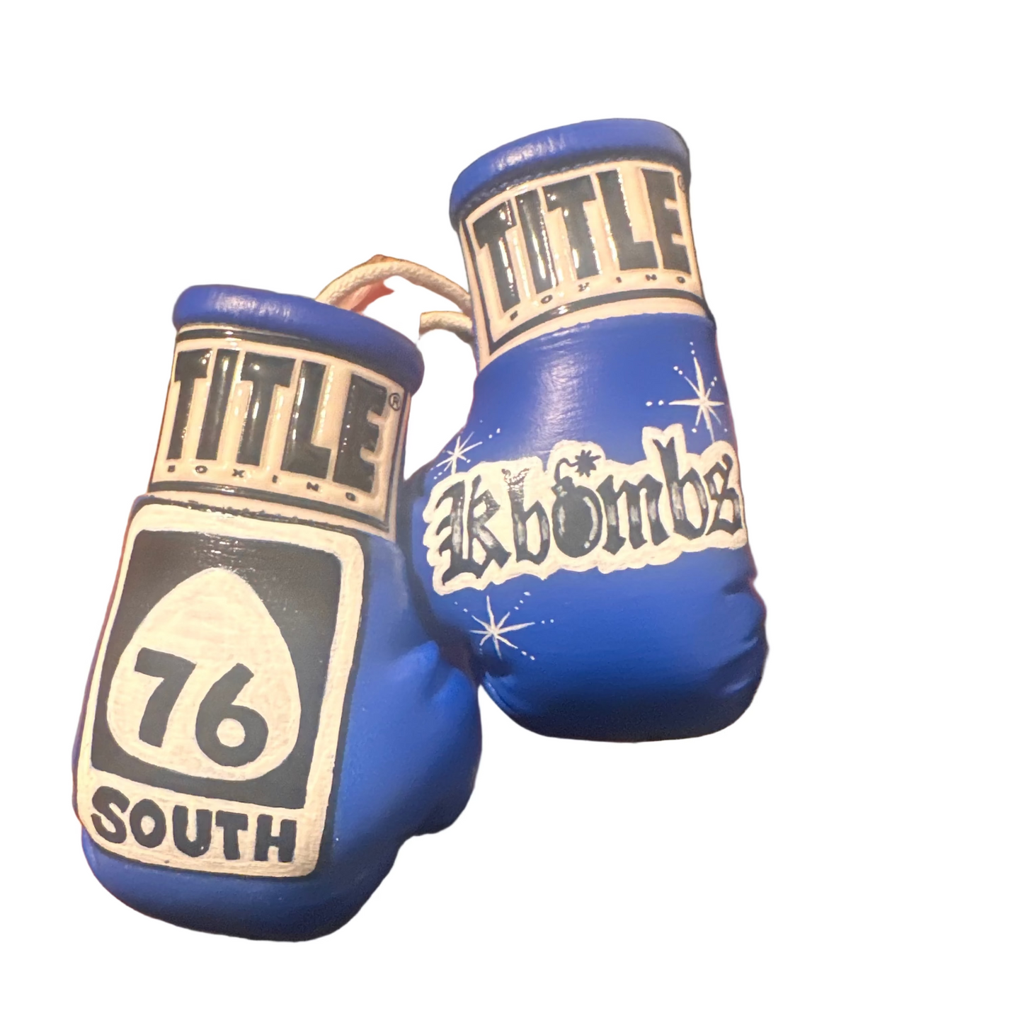 Custom Mini Boxing Gloves, Blue, 76 South