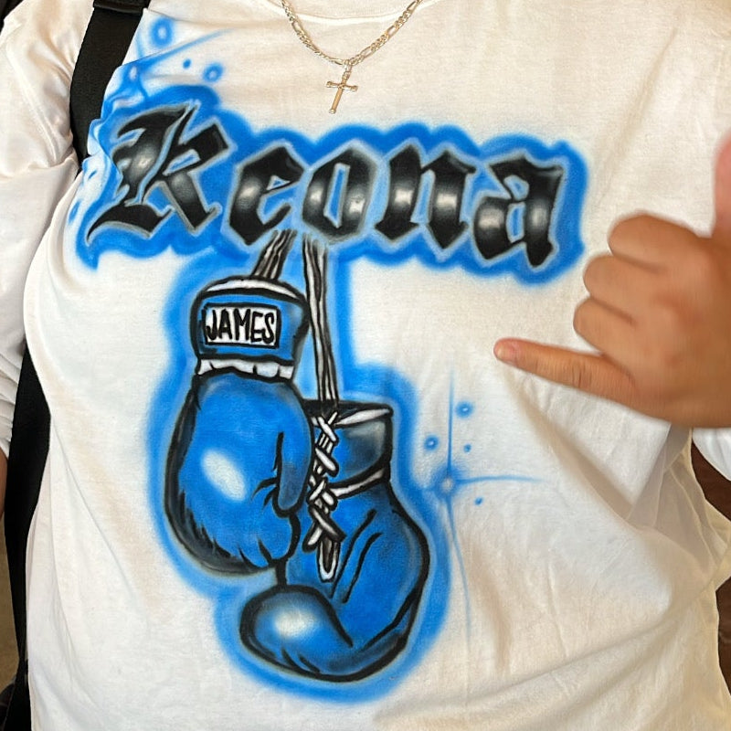 Blue Airbrush T-Shirt, Keona