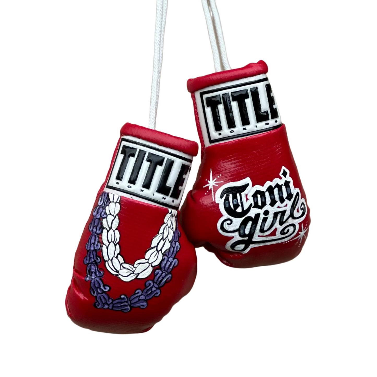 Custom Mini Boxing Gloves, Red, Toni Girl